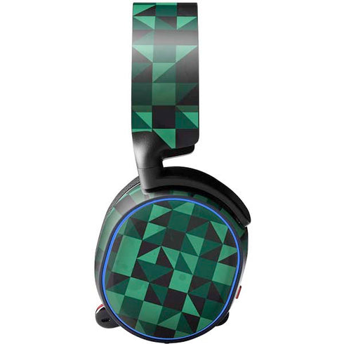 Black & Green SteelSeries Arctis 3 Skin